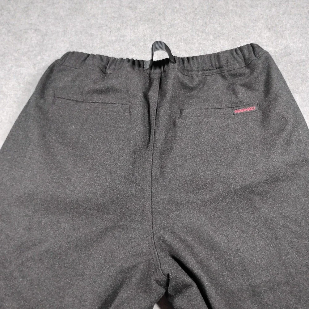 Gramicci Men's Charcoal Grey Wool Blend Adjustable Webbed Belted Pants Size M